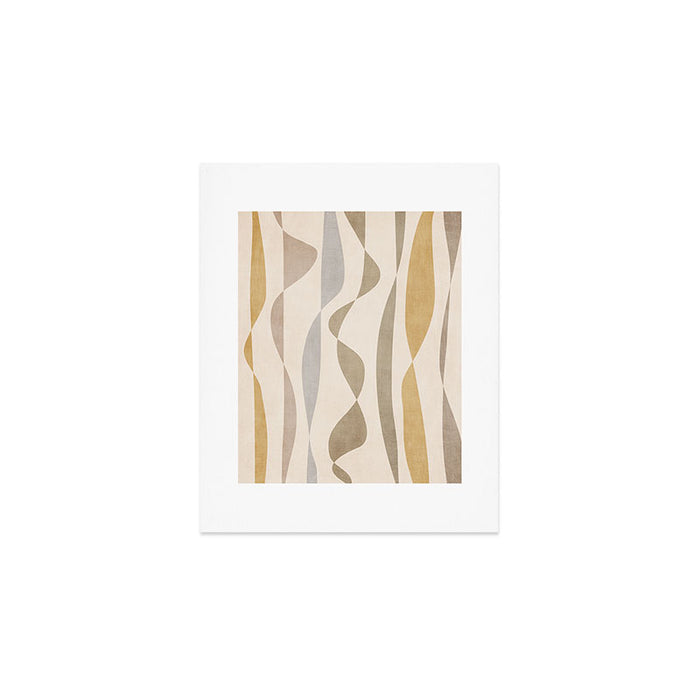 Neutral Soft Tones Modern Lines Artworks Art Print Gallery Image 1