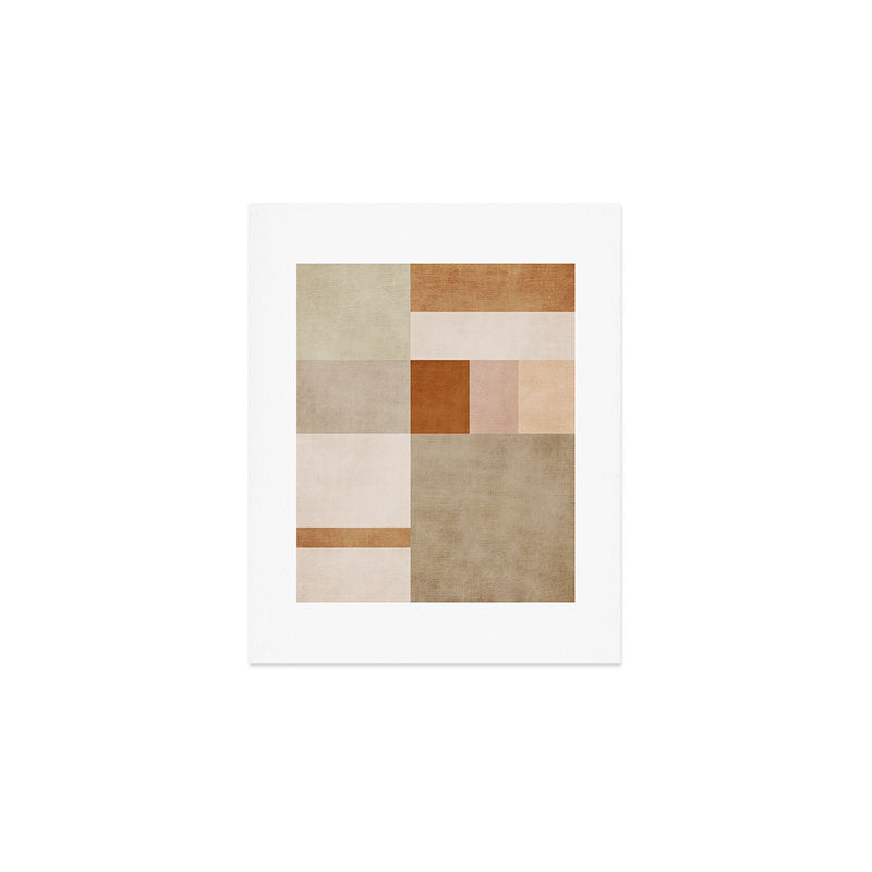 Neutral Tones Soft Colors Geometric Artwork Art Print Gallery Image 1