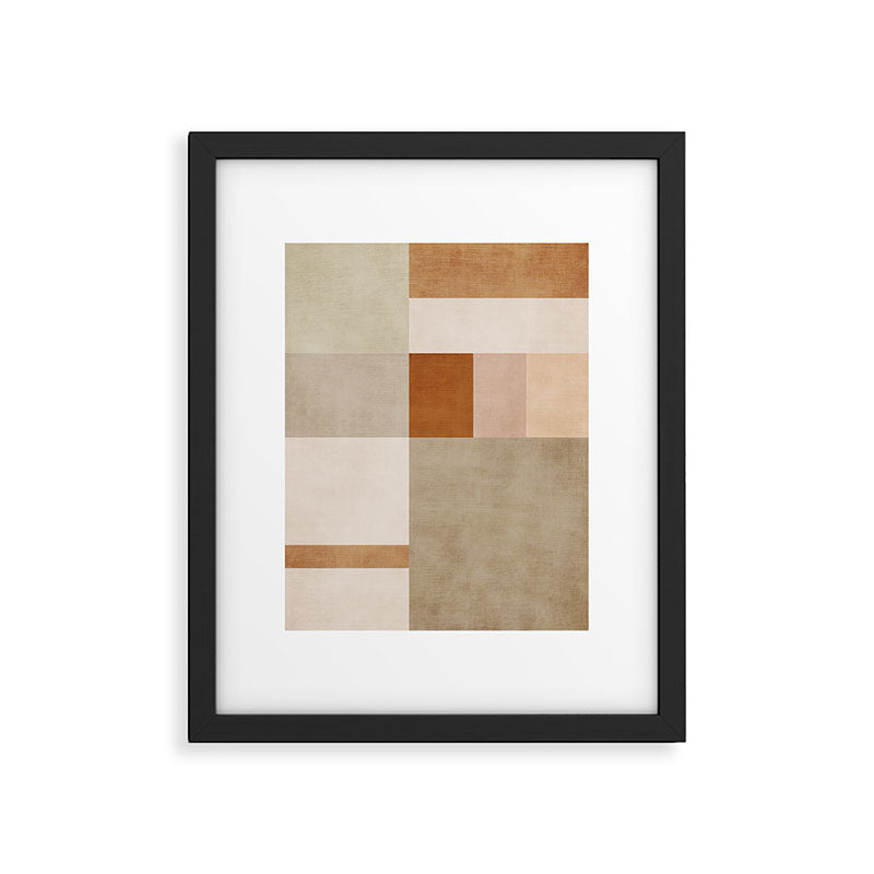 Neutral Tones Soft Colors Geometric Artwork Framed Art Print Gallery Image 5