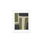 Olive Green Black Abstract Modern Artwork Art Print Gallery Image 1