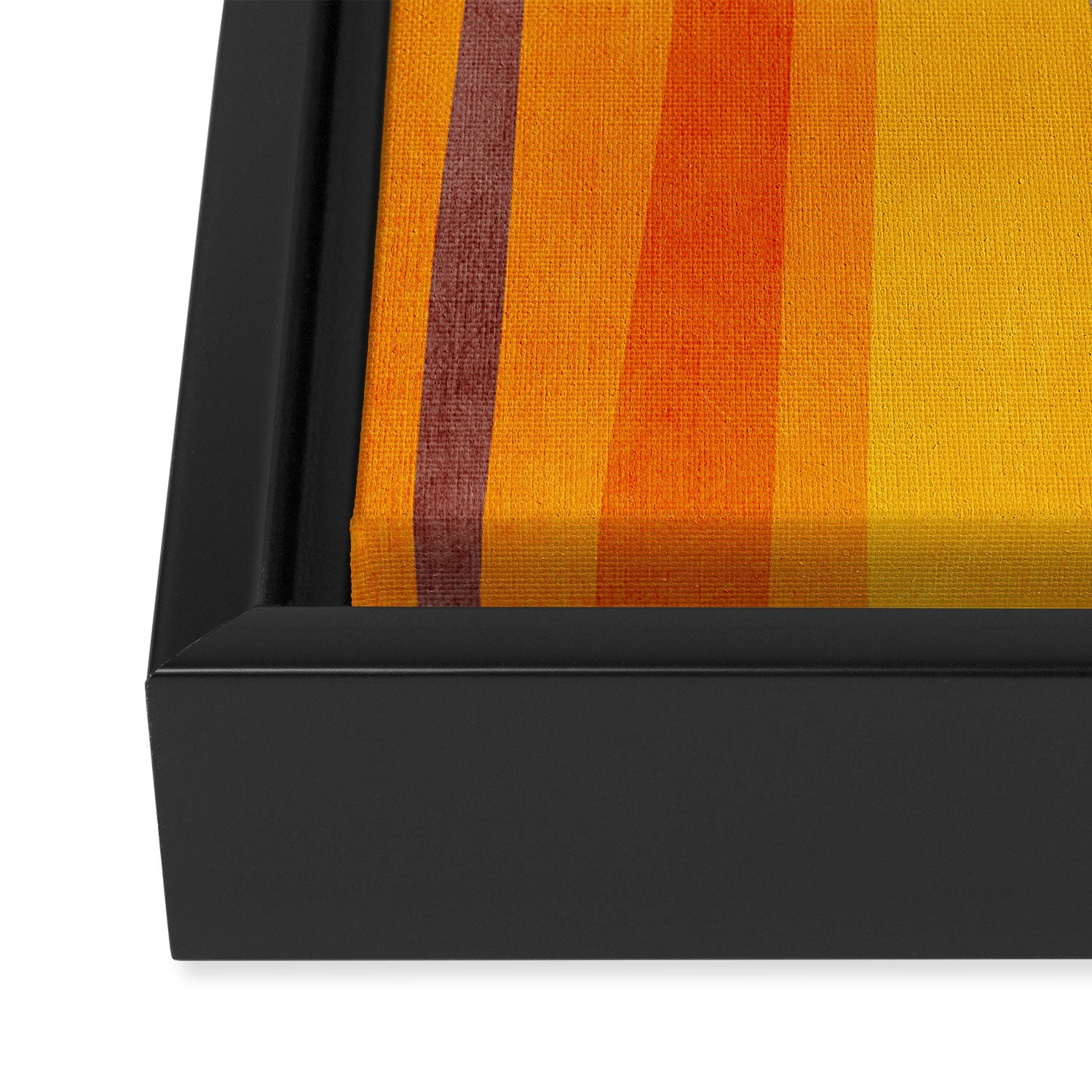 Orange Blue Yellow Beige Modern MCM Art Framed Canvas Print Gallery Image 3