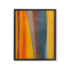 Orange Blue Yellow Beige Modern MCM Art Framed Canvas Print Gallery Image 6