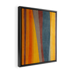 Orange Blue Yellow Beige Modern MCM Art Framed Canvas Print Gallery Image 2