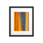 Orange Blue Yellow Beige Modern MCM Art Framed Art Print Gallery Image 4