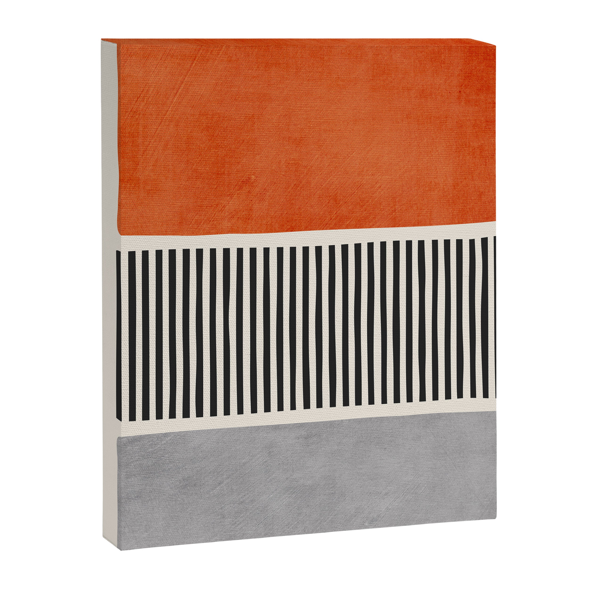 Orange Gray Black Modern Minimalism Artwork Canvas Print Gallery Image 6