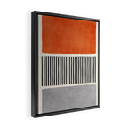 Orange Gray Black Modern Minimalism Artwork Framed Canvas Print Gallery Image 2