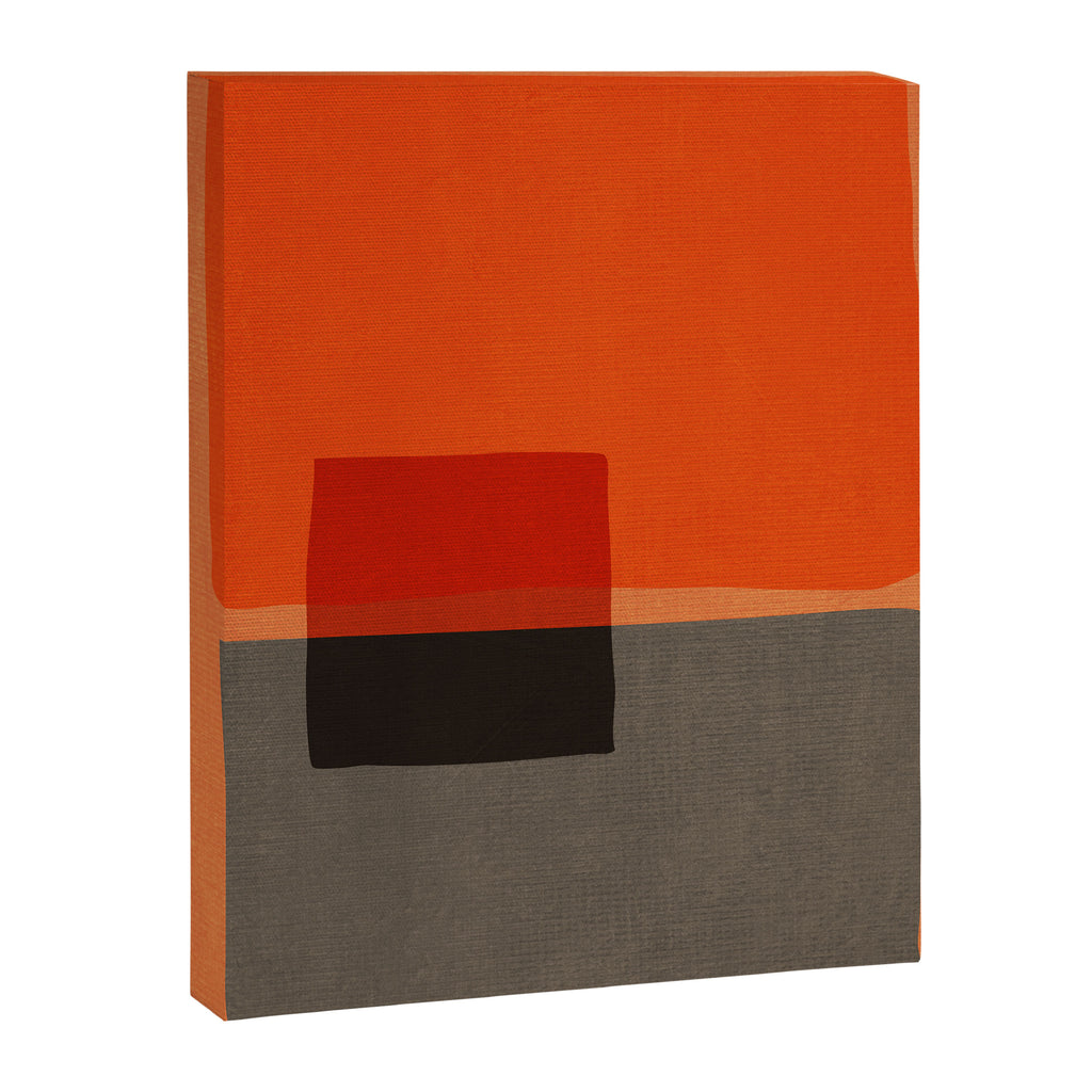 Orange Gray Red Minimalist Abstract Art Canvas Print Gallery Image 8