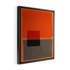 Orange Gray Red Minimalist Abstract Art Framed Canvas Print Gallery Image 2