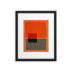 Orange Gray Red Minimalist Abstract Art Framed Art Print Gallery Image 6