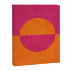 Orange Hot Pink Modern Circle Abstract Geometric Art Canvas Print Gallery Image 6