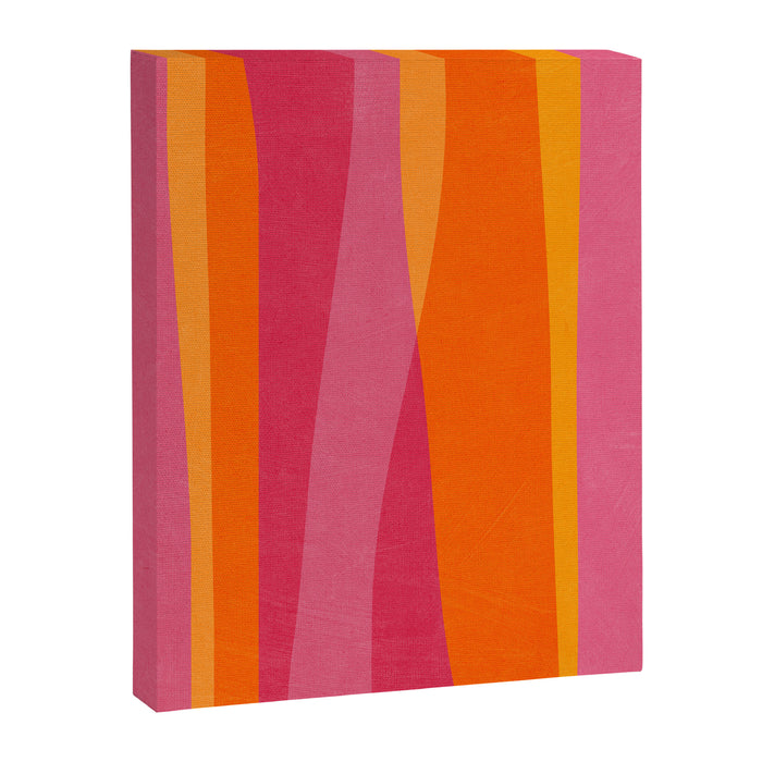 Orange Hot Pink Yellow Bright Modern Artwork Canvas Print Gallery Image 1