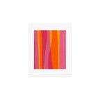 Orange Hot Pink Yellow Bright Modern Artwork Art Print Gallery Image 1