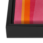 Orange Hot Pink Yellow Bright Modern Artwork Framed Canvas Print Gallery Image 3