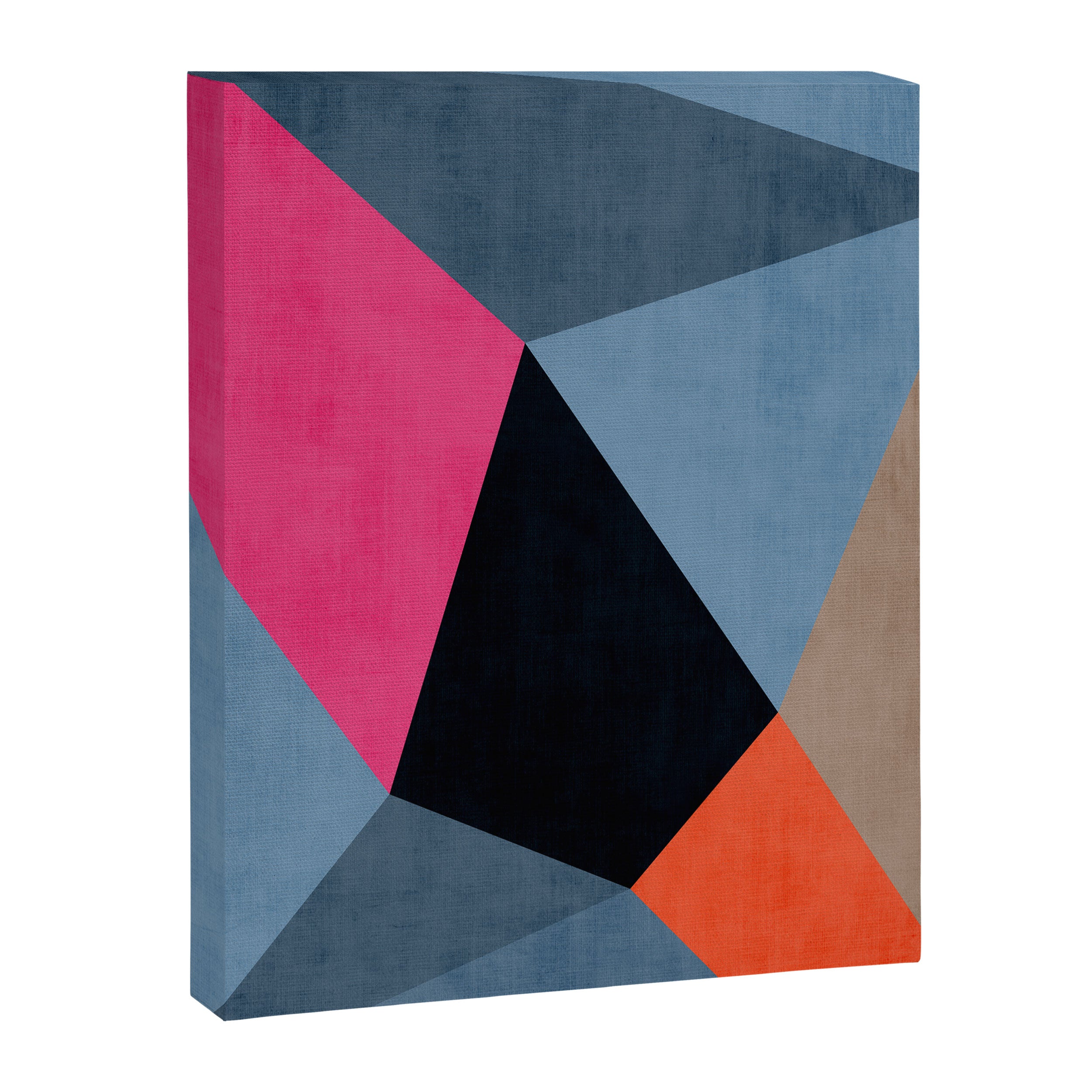Orange Pink Fuchsia Black Geometric Abstract I Canvas Print Gallery Image 6