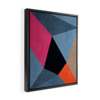 Orange Pink Fuchsia Black Geometric Abstract I Framed Canvas Print Gallery Image 2