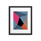 Orange Pink Fuchsia Black Geometric Abstract I Framed Art Print Gallery Image 5