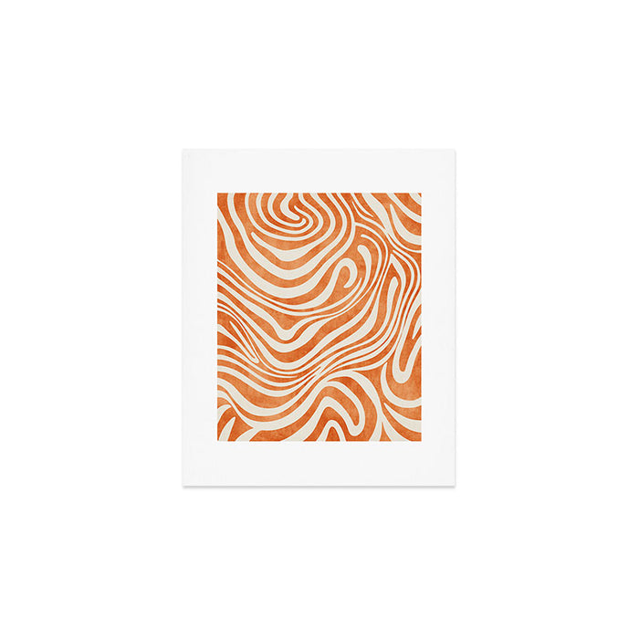 Orange Swirl Abstract Artwork Art Print Gallery Image 1