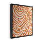 Orange Swirl Abstract Artwork Framed Canvas Print Gallery Image 2