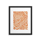 Orange Swirl Abstract Artwork Framed Art Print Gallery Image 5