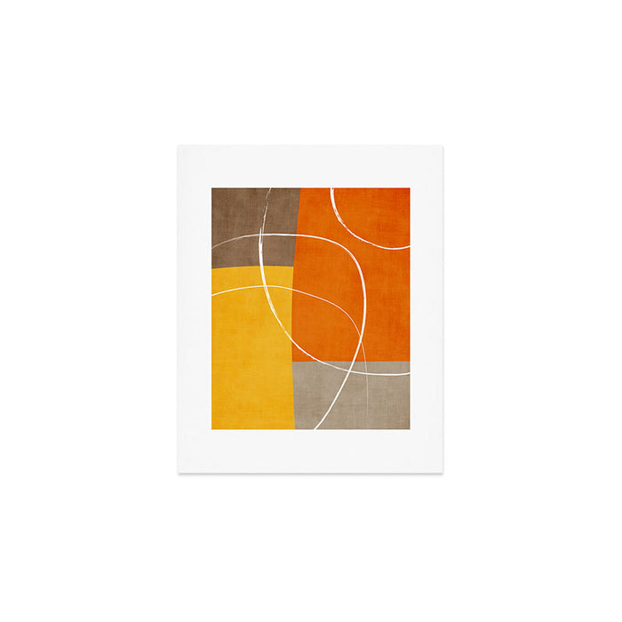 Orange Yellow Brown Artwork Art Print Gallery Image 1
