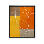 Orange Yellow Brown Artwork Framed Canvas Print Gallery Image 6