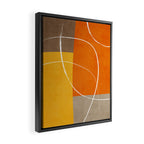 Orange Yellow Brown Artwork Framed Canvas Print Gallery Image 2