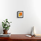 Orange Yellow Brown Artwork Framed Art Print Gallery Image 2