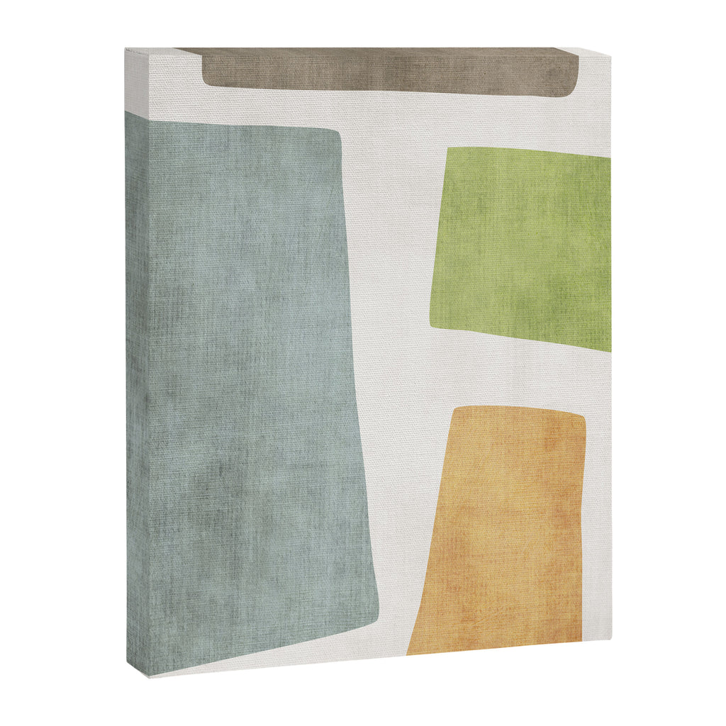 Organic Shapes Modern Colors Linen Artwork Canvas Print Gallery Image 6