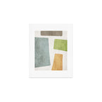 Organic Shapes Modern Colors Linen Artwork Art Print Gallery Image 1