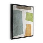 Organic Shapes Modern Colors Linen Artwork Framed Canvas Print Gallery Image 2