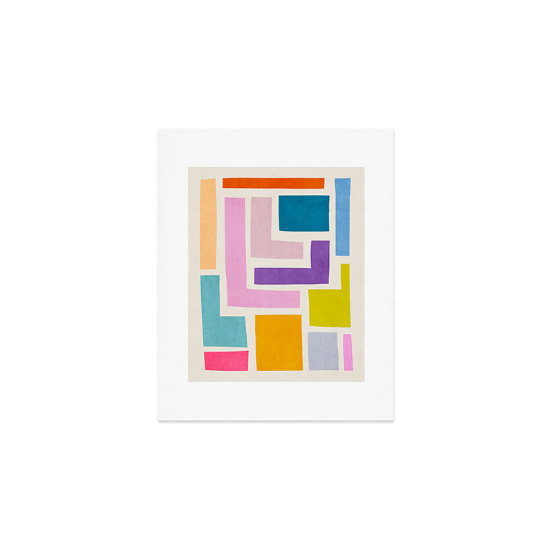 Pastel Colorful Modern Artwork Art Print Gallery Image 1
