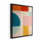 Pastel Tones Colorful Geometric Modern Artwork Framed Canvas Print Gallery Image 2