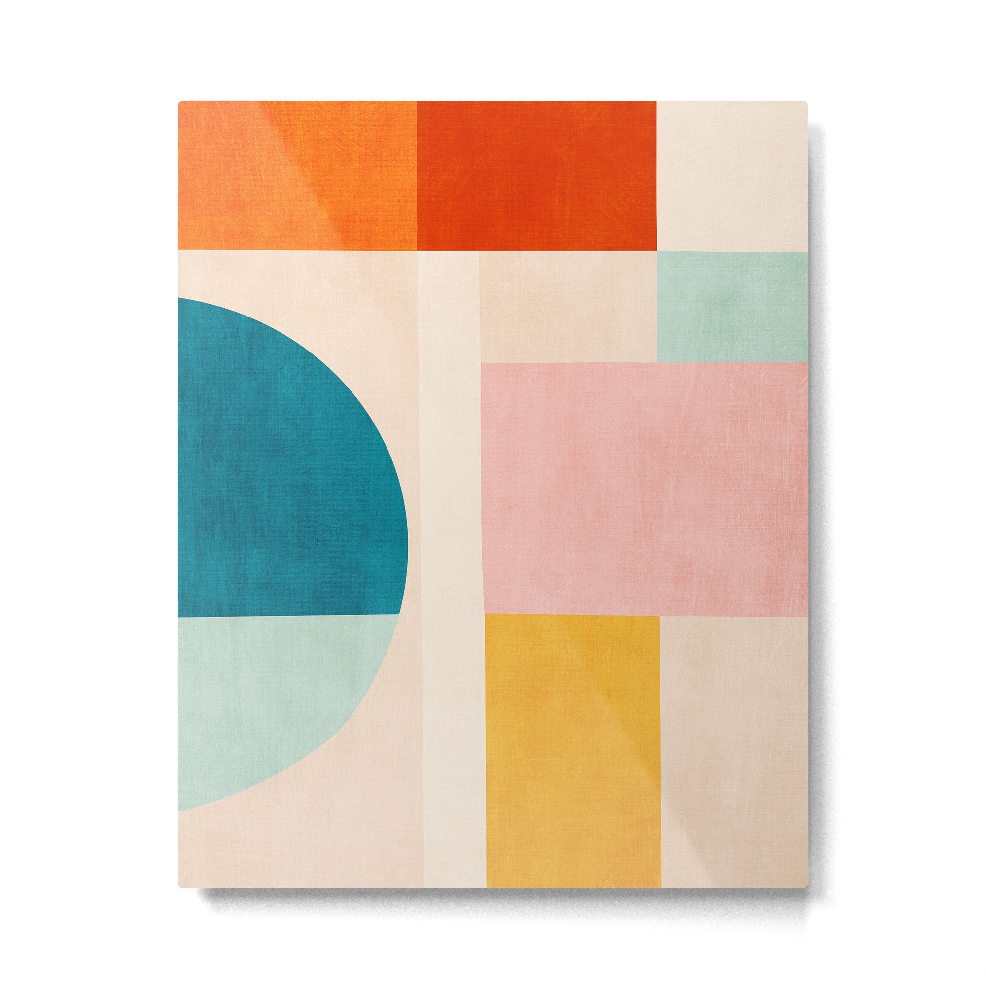 Pastel Tones Colorful Geometric Modern Artwork Metal Print Gallery Image 4