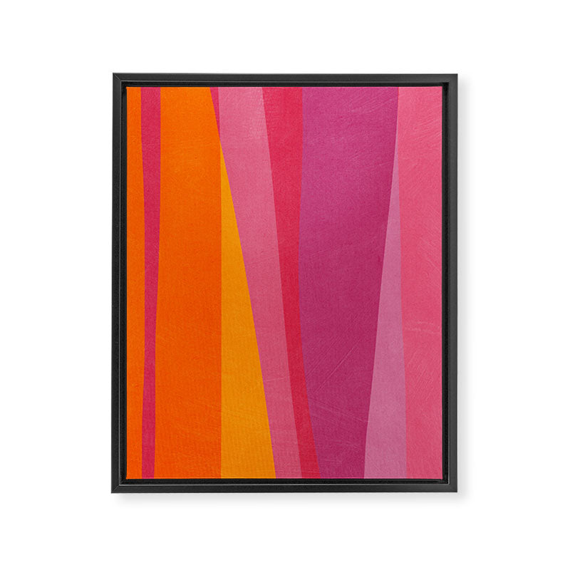 Pink Orange Bright Vibrant Modern Artwork Framed Canvas Print Gallery Image 6