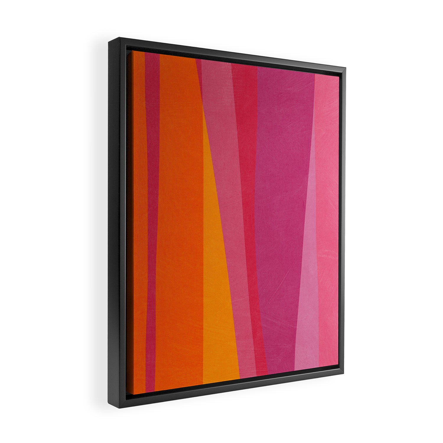Pink Orange Bright Vibrant Modern Artwork Framed Canvas Print Gallery Image 2