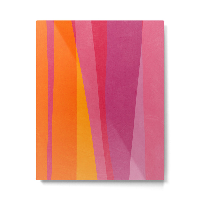 Pink Orange Bright Vibrant Modern Artwork Metal Print Gallery Image 1