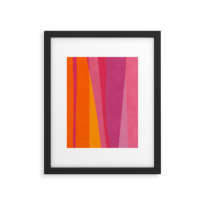Pink Orange Bright Vibrant Modern Artwork Framed Art Print Gallery Image 5