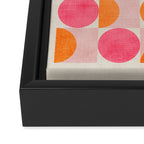 Pink Orange Modern Geometric Artwork Framed Canvas Print Gallery Image 3