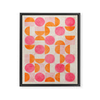 Pink Orange Modern Geometric Artwork Framed Canvas Print Gallery Image 6