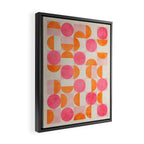Pink Orange Modern Geometric Artwork Framed Canvas Print Gallery Image 2