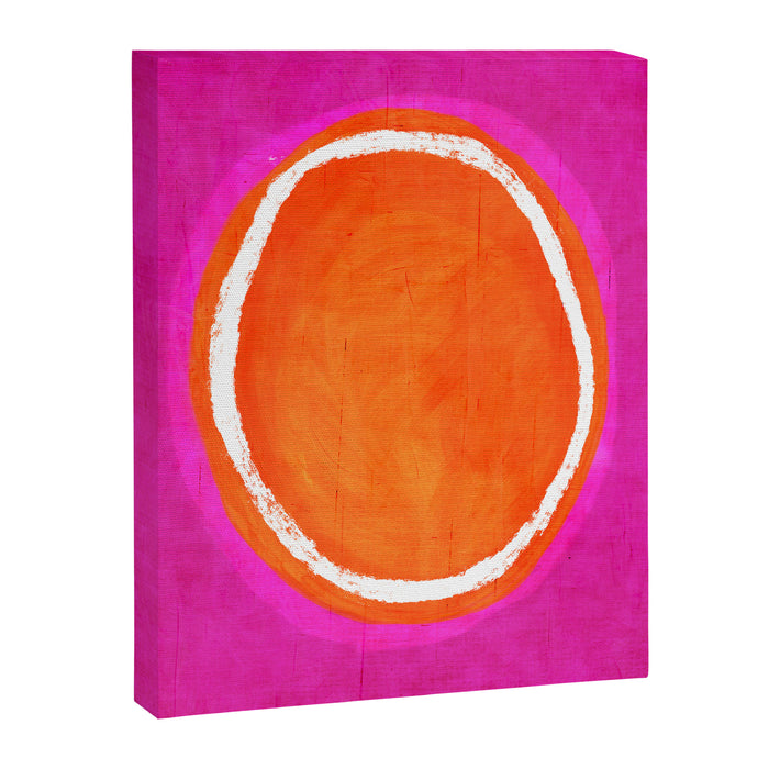 Pink Orange White Eye Catching Bright Colors Canvas Print Gallery Image 1