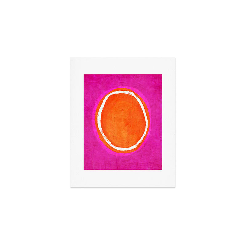 Pink Orange White Eye Catching Bright Colors Art Print Gallery Image 1
