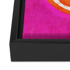 Pink Orange White Eye Catching Bright Colors Framed Canvas Print Gallery Image 3