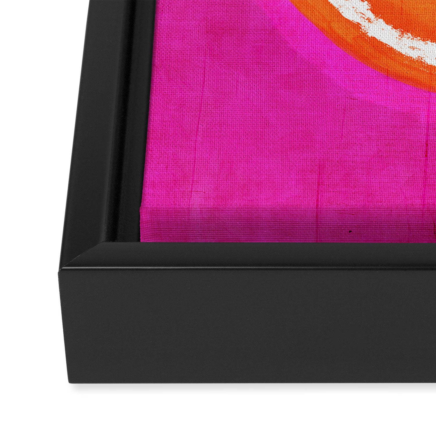 Pink Orange White Eye Catching Bright Colors Framed Canvas Print Gallery Image 3