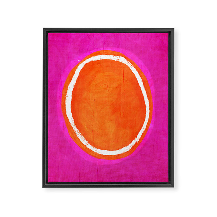 Pink Orange White Eye Catching Bright Colors Framed Canvas Print Gallery Image 1