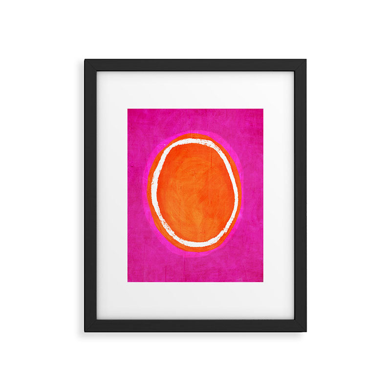 Pink Orange White Eye Catching Bright Colors Framed Art Print Gallery Image 5