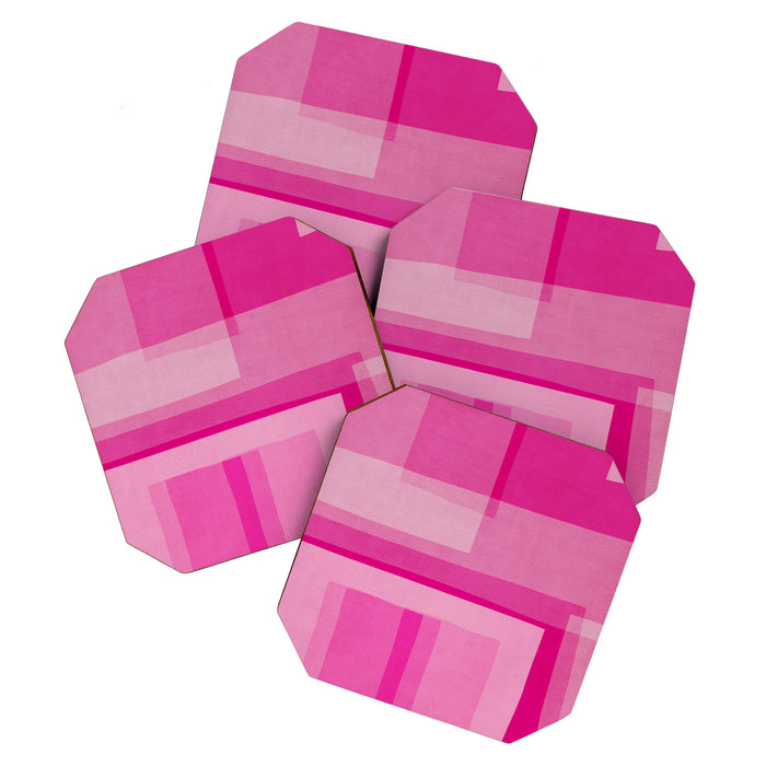 Pink Shades Abstract Coaster Gallery Image 1