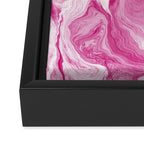 Pink Tones White Liquid Painting Swirl Framed Canvas Print Gallery Image 3