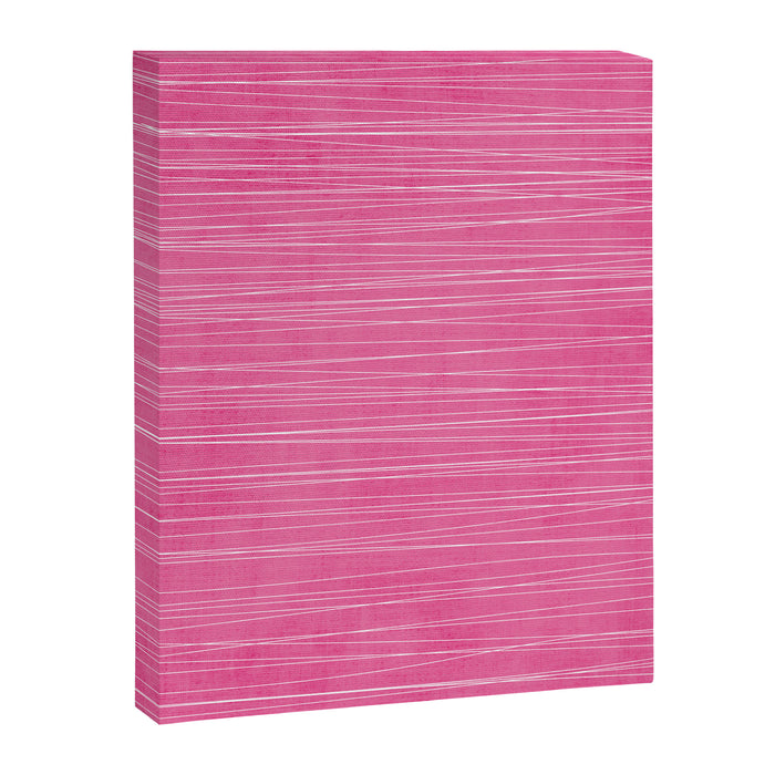 Pink White Lines Drawing Artwork Canvas Print Gallery Image 1