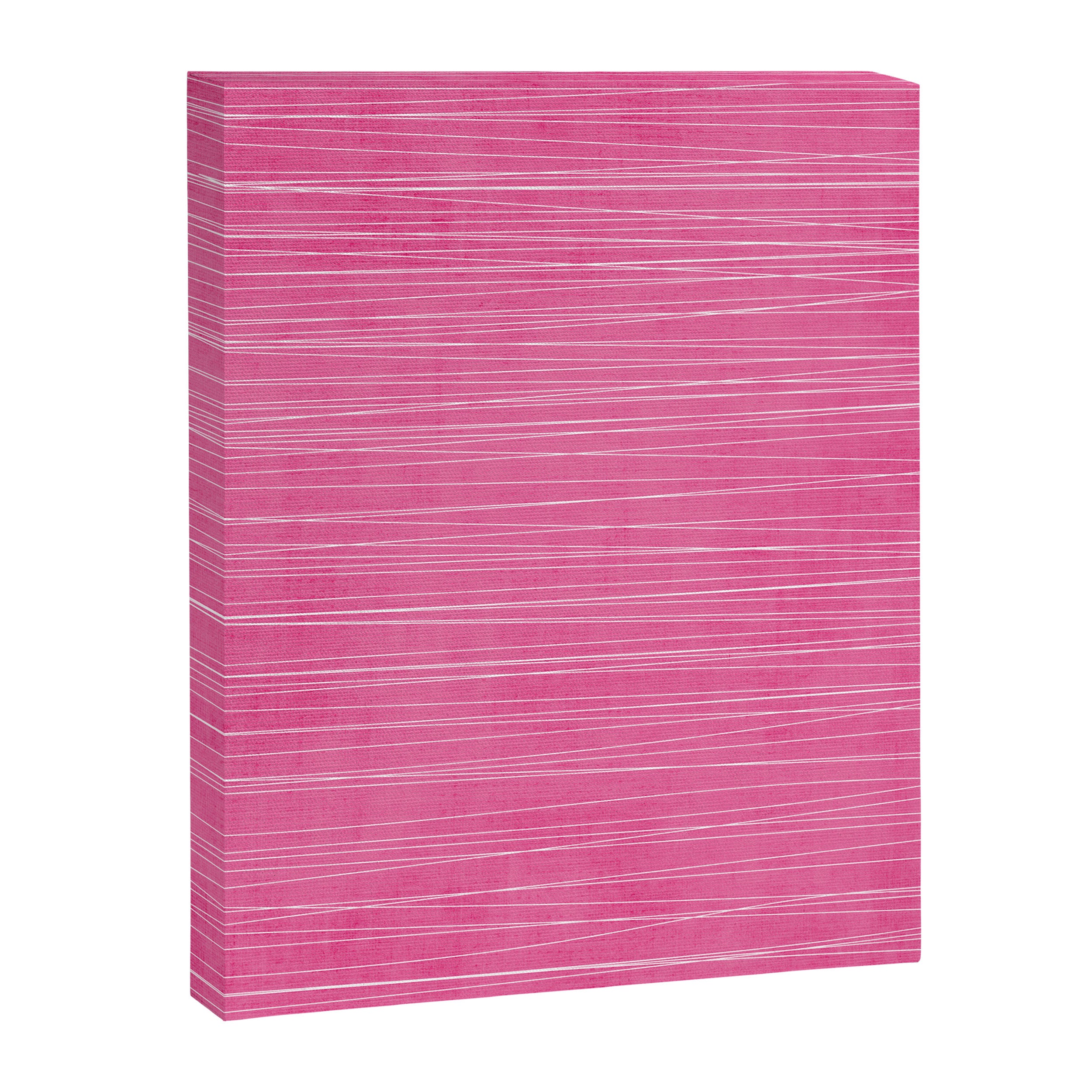 Pink White Lines Drawing Artwork Canvas Print Gallery Image 6